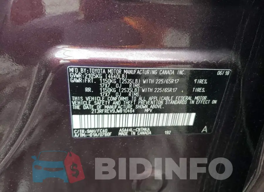 2T3RFREV9JW810464 Photo# 14
