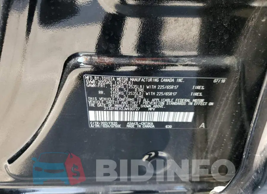 2T3ZFREV2JW490727 Photo# 13