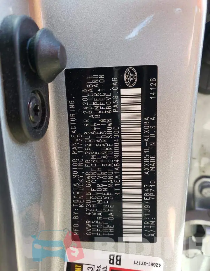 4T1EA1AB4MU004300 Photo# 12