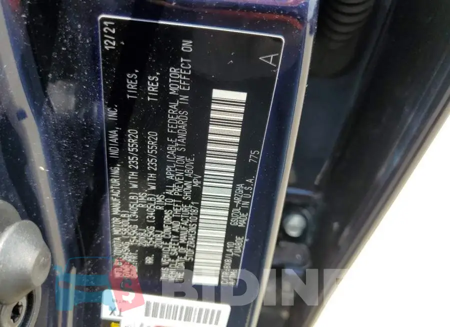 5TDFZRAH3NS101871 Photo# 13