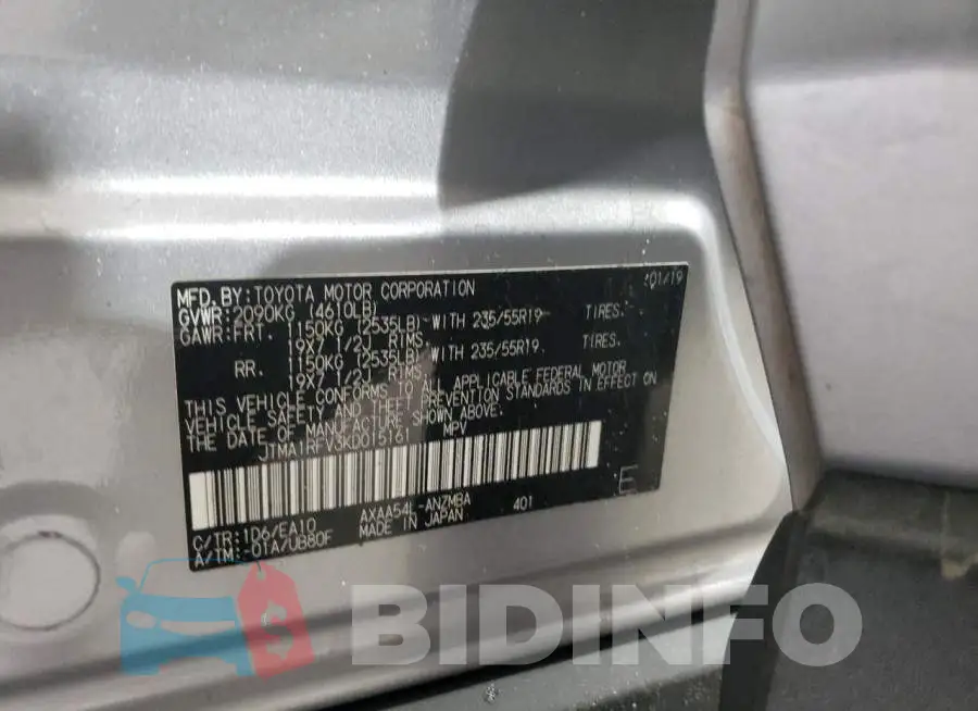 JTMA1RFV3KD015161 Photo# 13