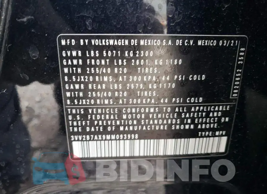 3VV2B7AX9MM093998 Photo# 14