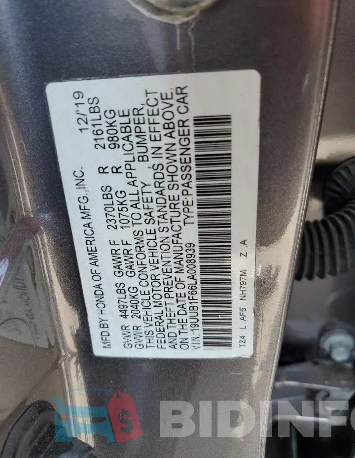 19UUB1F66LA008939 Photo# 12