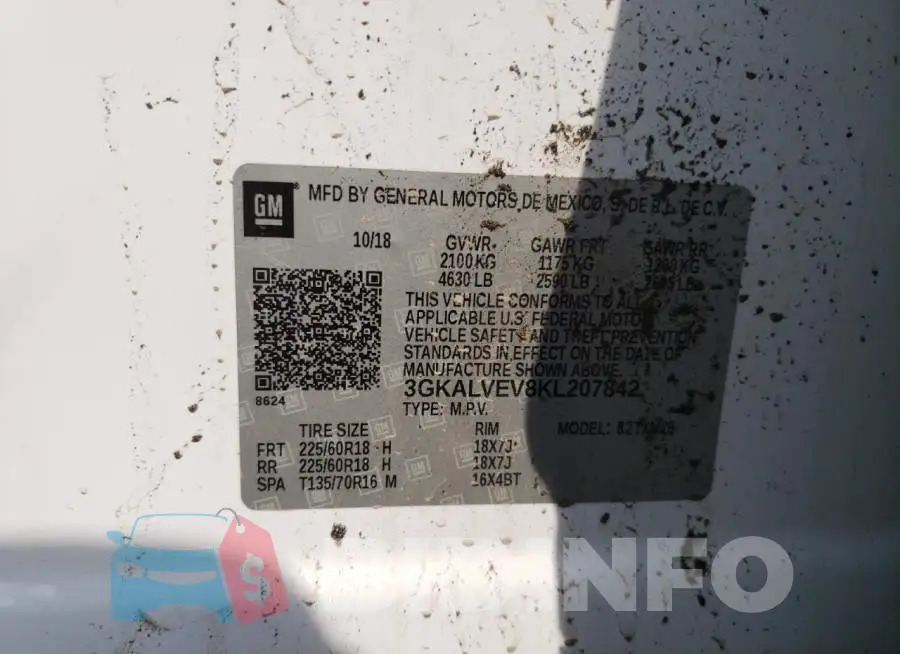 3GKALVEV8KL207842 Photo# 12