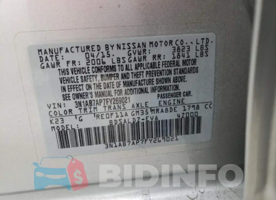3N1AB7AP7FY269021 Photo# 10