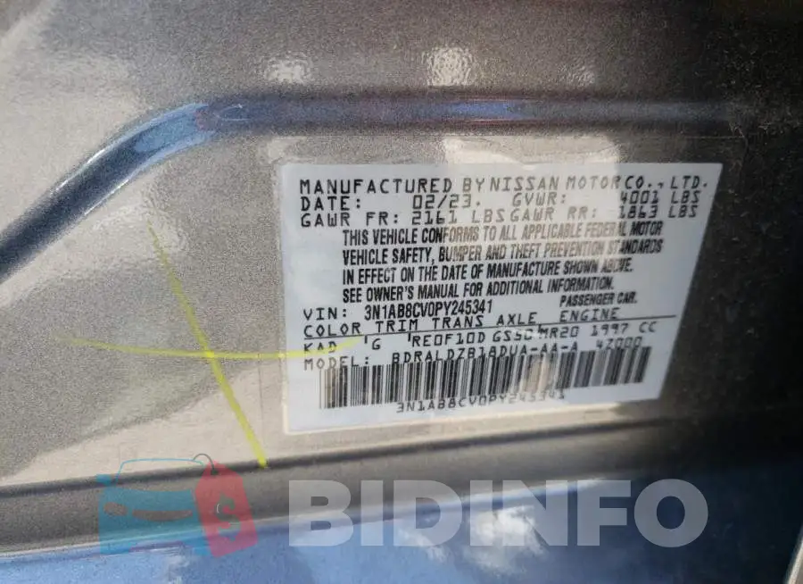 3N1AB8CV0PY245341 Photo# 12