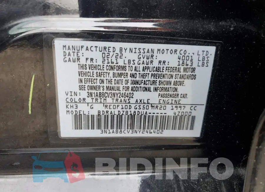 3N1AB8CV3NY246402 Photo# 12