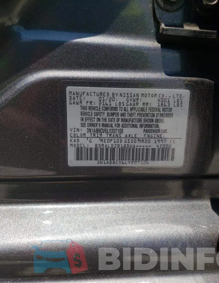 3N1AB8CV6LY207106 Photo# 12