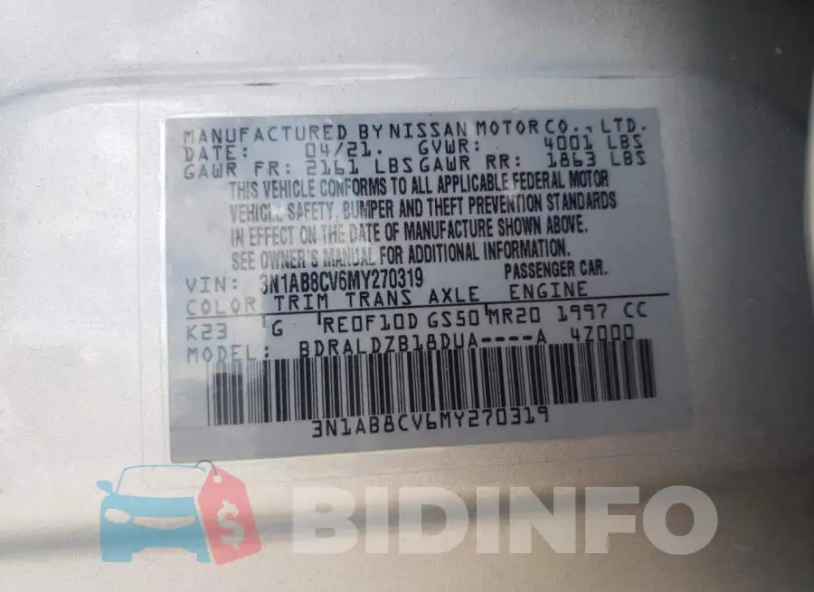 3N1AB8CV6MY270319 Photo# 12
