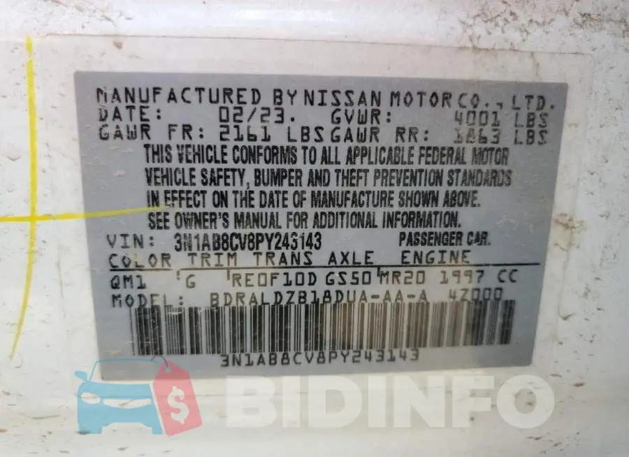 3N1AB8CV8PY243143 Photo# 12