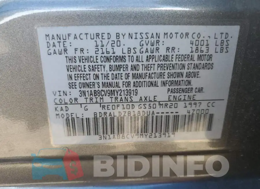 3N1AB8CV9MY213919 Photo# 13