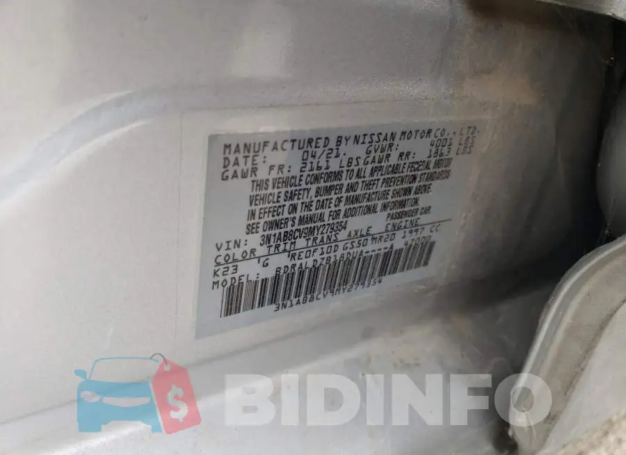 3N1AB8CV9MY279354 Photo# 13