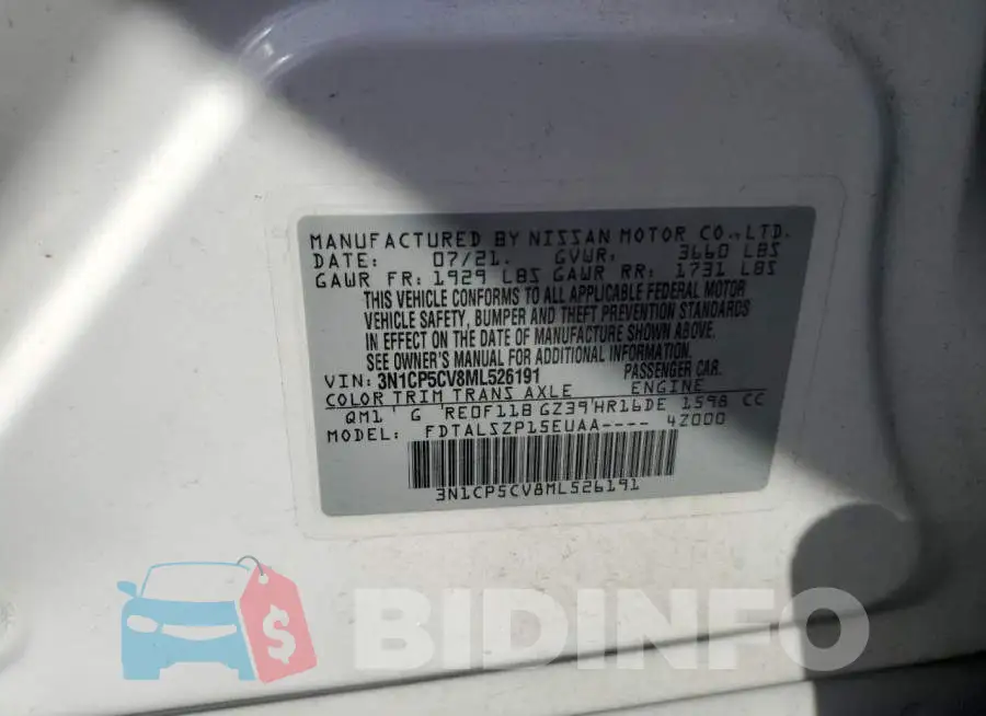 3N1CP5CV8ML526191 Photo# 13