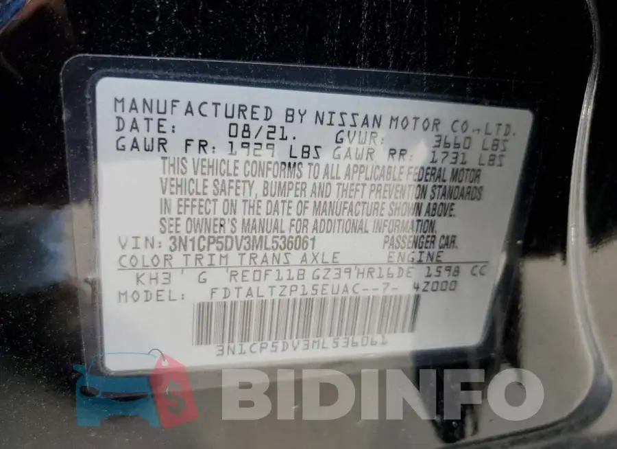 3N1CP5DV3ML536061 Photo# 12