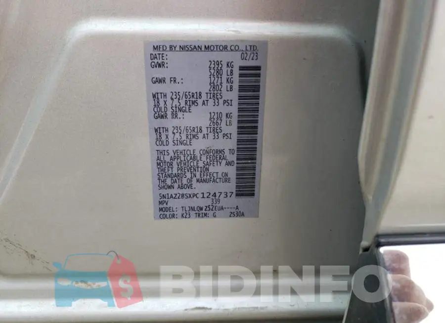 5N1AZ2BSXPC124737 Photo# 12