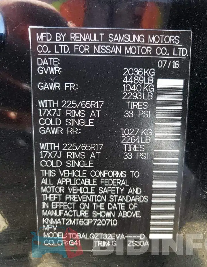 KNMAT2MT6GP720710 Photo# 13