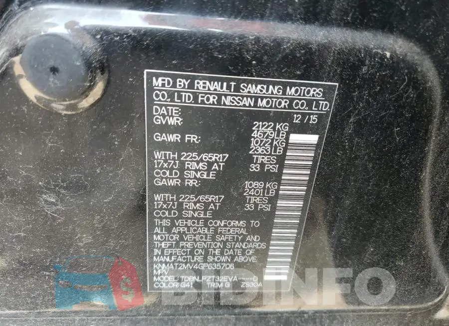 KNMAT2MV4GP635706 Photo# 13