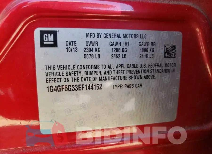 1G4GF5G33EF144152 Photo# 13