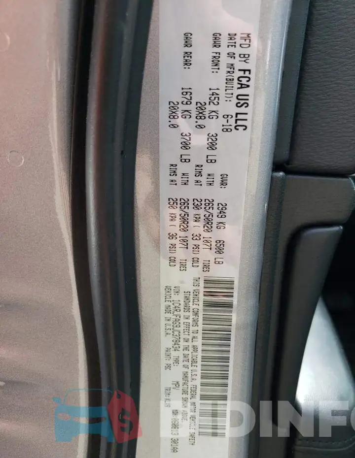 1C4RJFAG9JC378434 Photo# 13