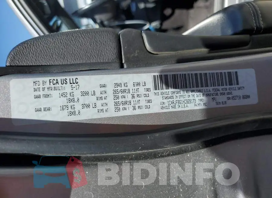 1C4RJFBG1HC929173 Photo# 13