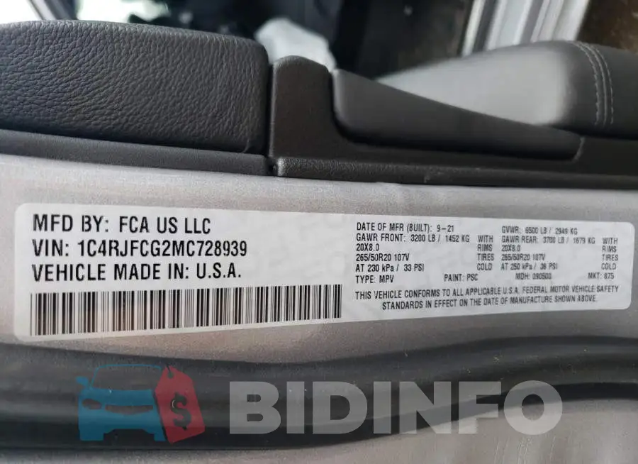 1C4RJFCG2MC728939 Photo# 14