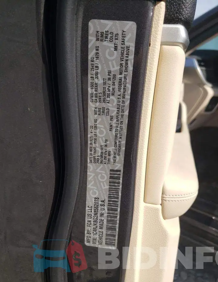1C4RJKBG2N8562078 Photo# 13