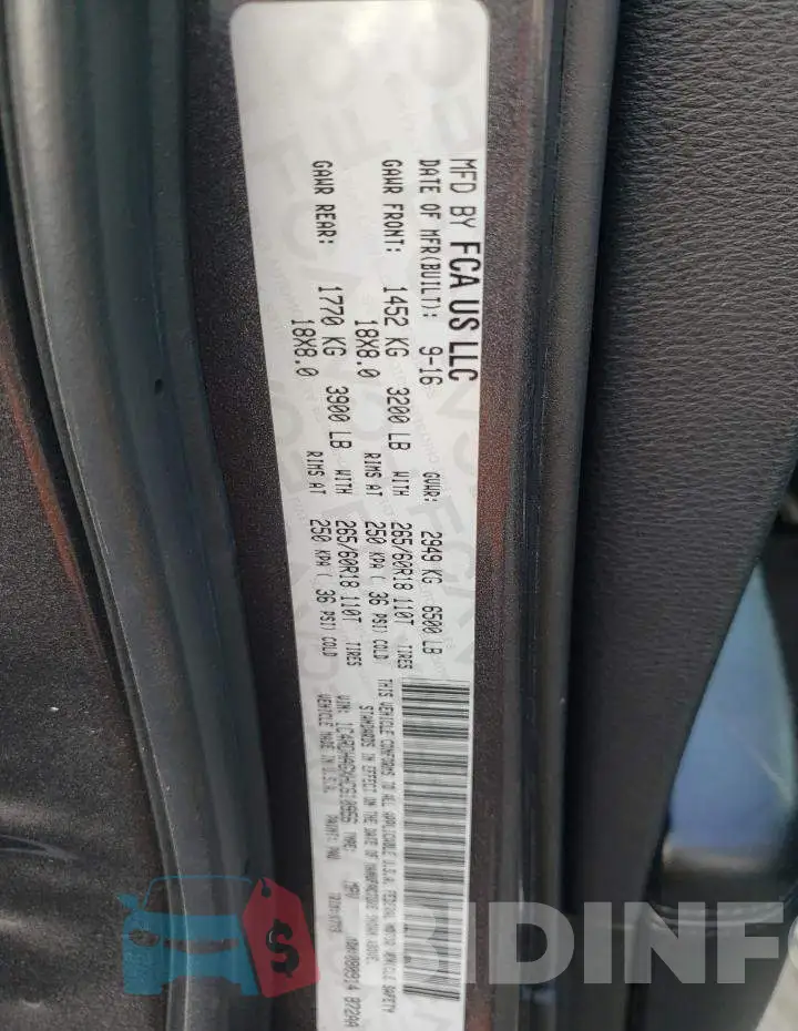 1C4RDHAGXHC610956 Photo# 13