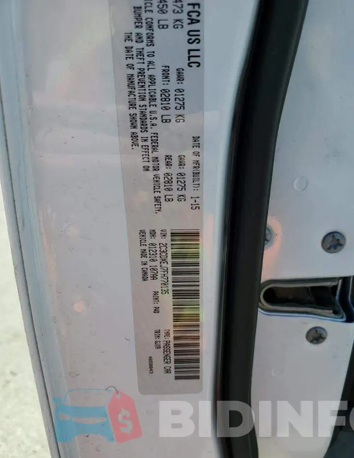 2C3CDXEJ7FH770135 Photo# 12