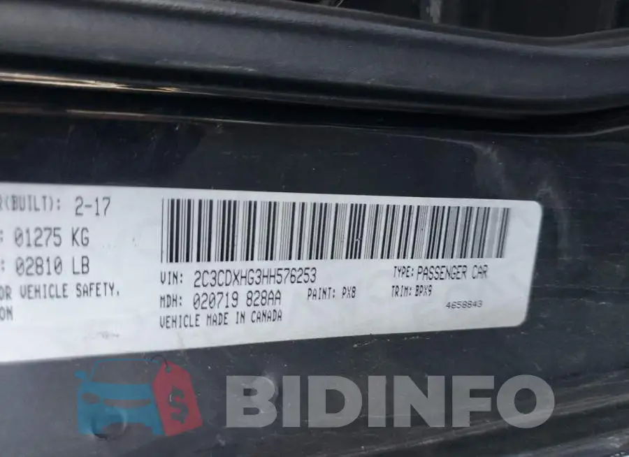 2C3CDXHG3HH576253 Photo# 13