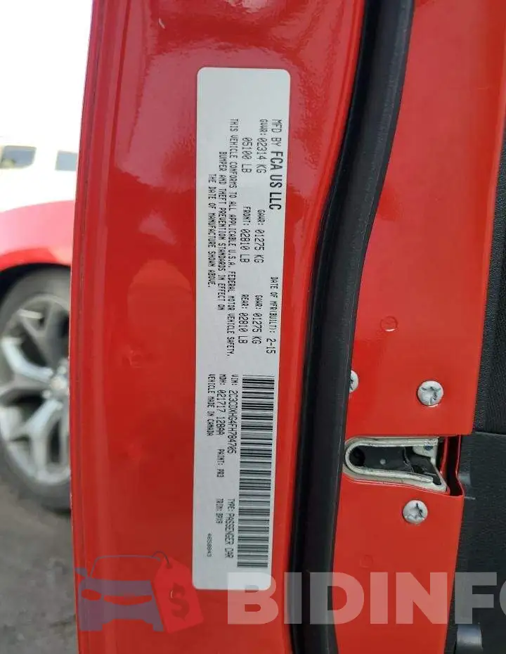 2C3CDXHG4FH784705 Photo# 12