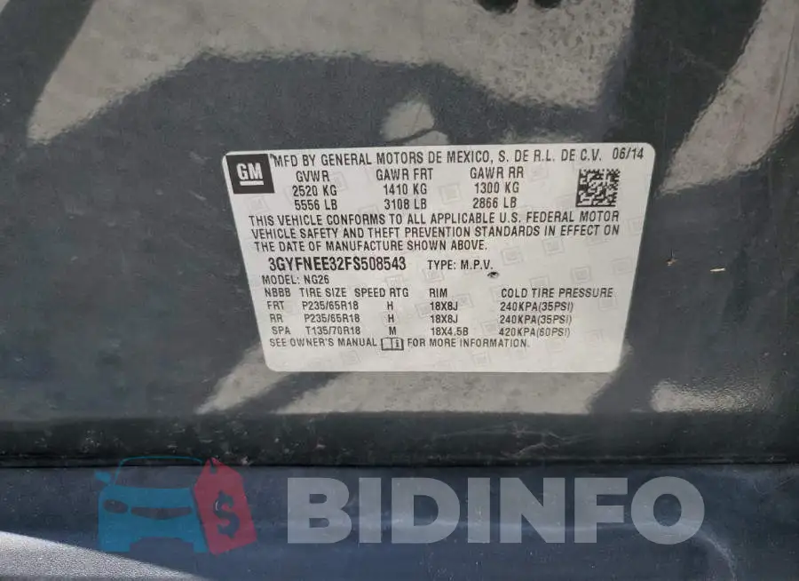 3GYFNEE32FS508543 Photo# 12