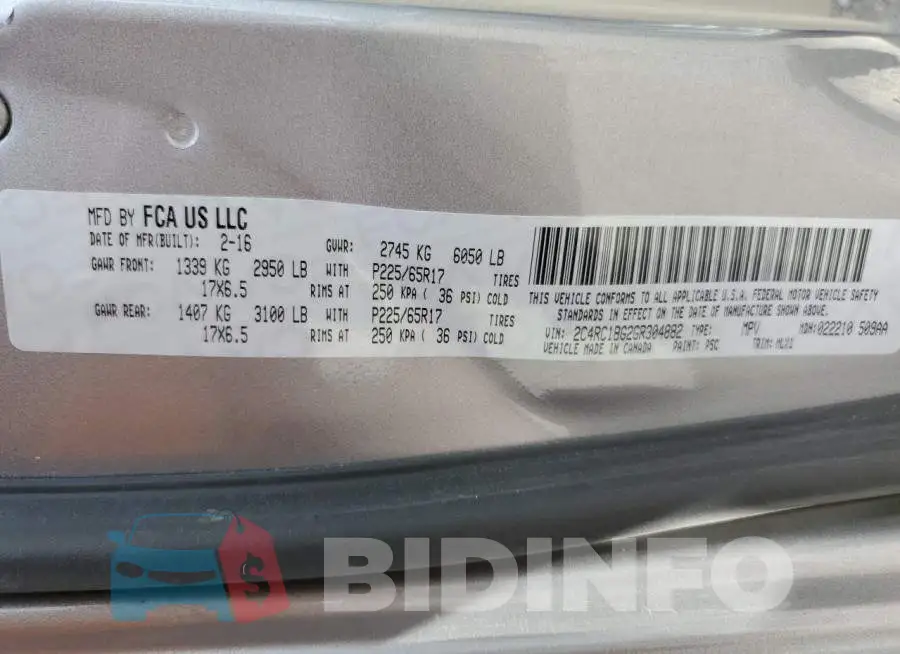 2C4RC1BG2GR304882 Photo# 14
