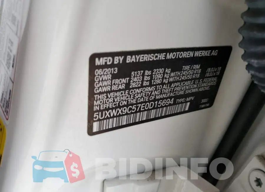 5UXWX9C57E0D15694 Photo# 12