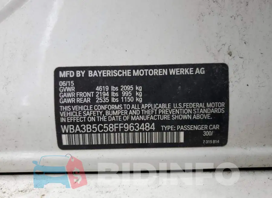 WBA3B5C58FF963484 Photo# 12