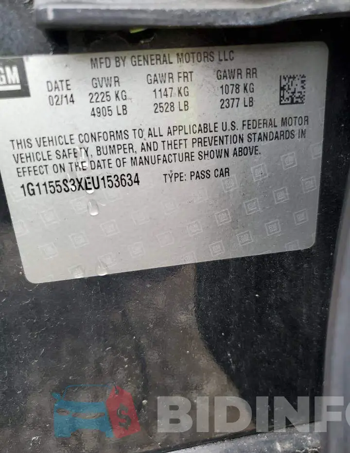 1G1155S3XEU153634 Photo# 12