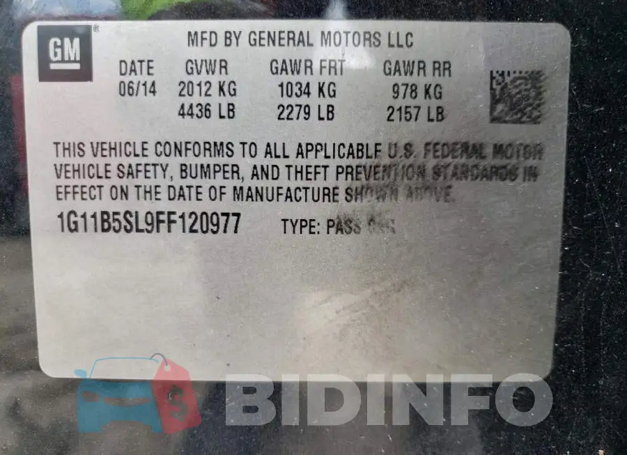 1G11B5SL9FF120977 Photo# 12