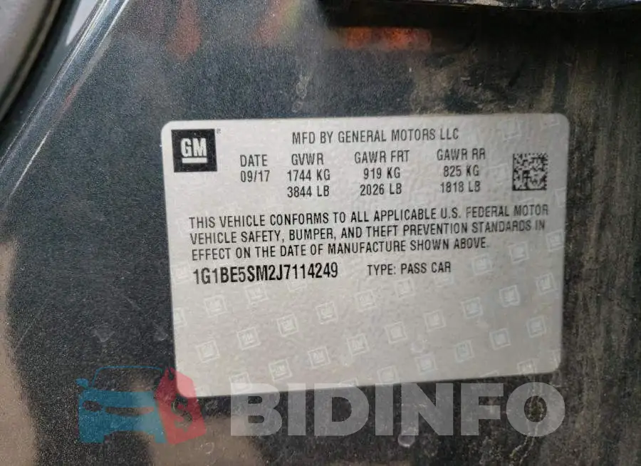1G1BE5SM2J7114249 Photo# 12