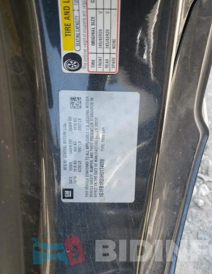 1G1FB1RS9H0174930 Photo# 12