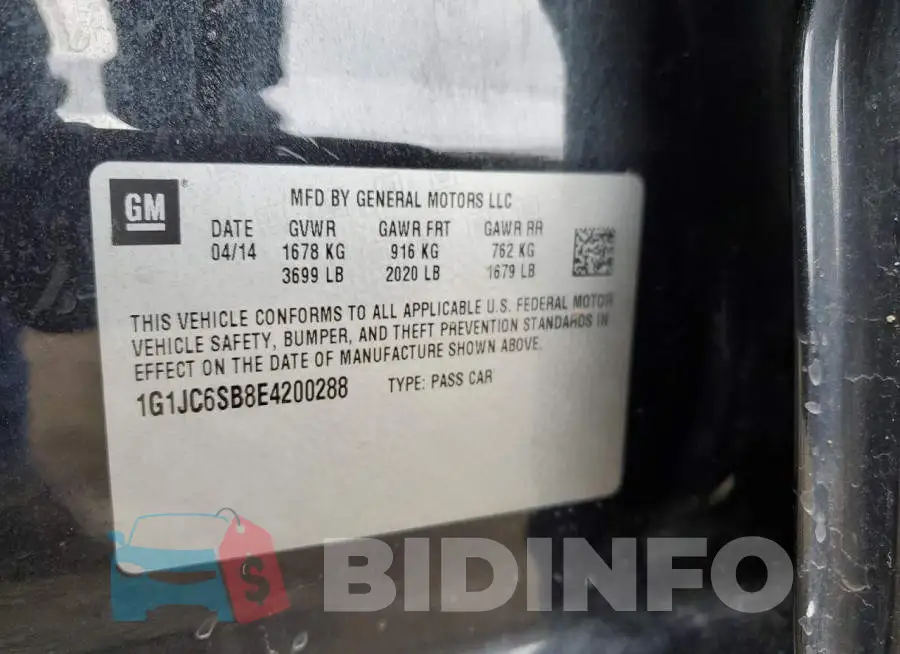 1G1JC6SB8E4200288 Photo# 12