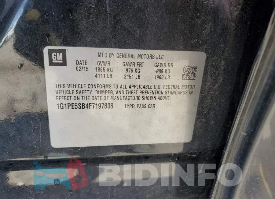 1G1PE5SB4F7197808 Photo# 12