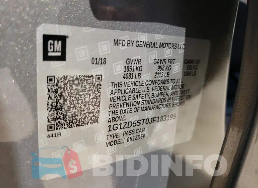 1G1ZD5ST0JF183195 Photo# 12
