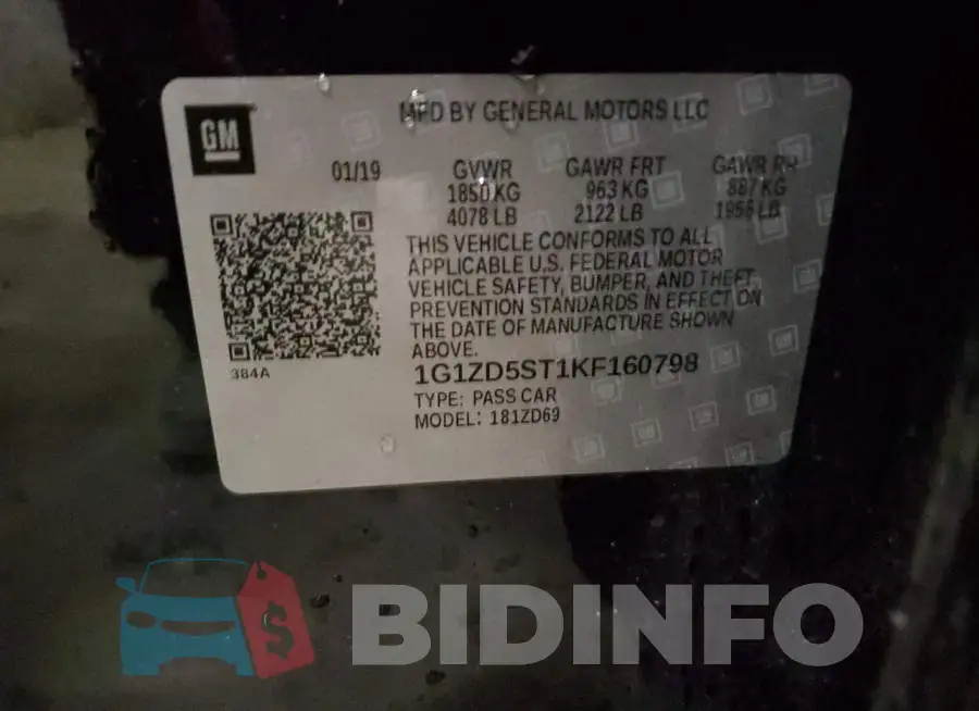 1G1ZD5ST1KF160798 Photo# 12