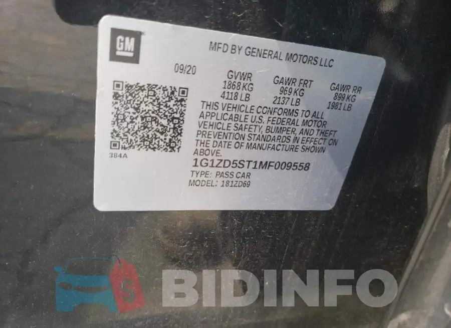 1G1ZD5ST1MF009558 Photo# 12