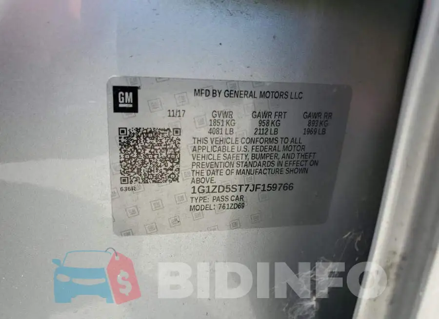 1G1ZD5ST7JF159766 Photo# 12