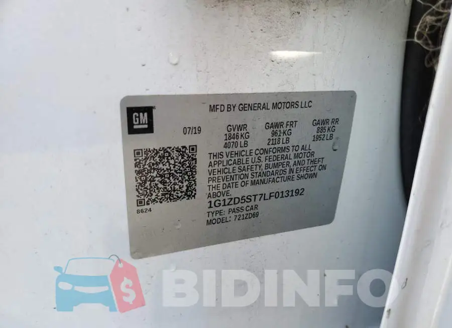 1G1ZD5ST7LF013192 Photo# 12