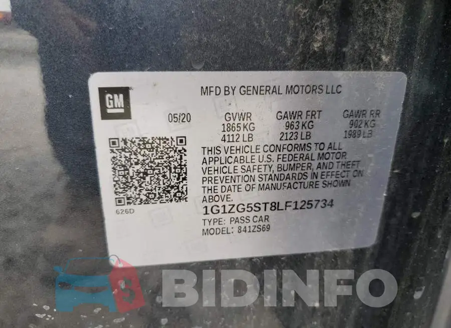 1G1ZG5ST8LF125734 Photo# 12