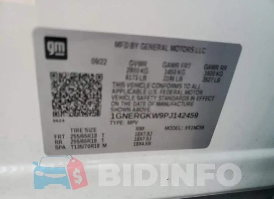 1GNERGKW9PJ142459 Photo# 14