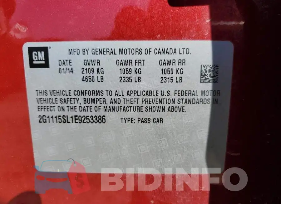 2G1115SL1E9253386 Photo# 12