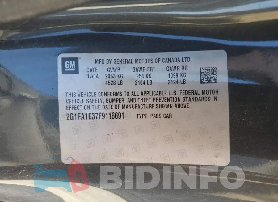 2G1FA1E37F9116691 Photo# 12