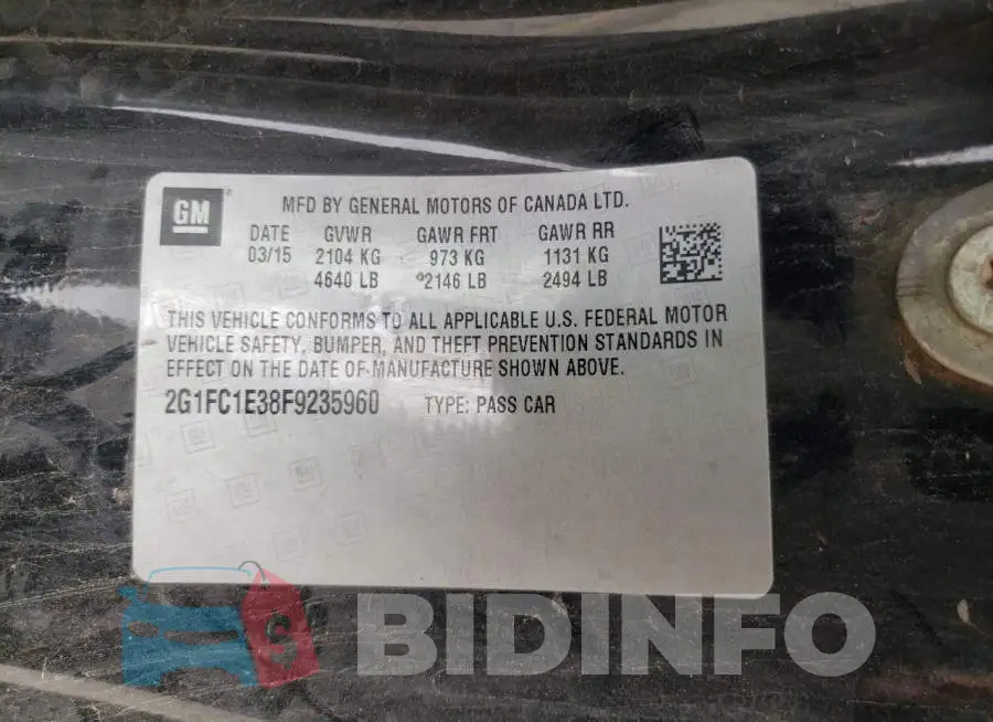 2G1FC1E38F9235960 Photo# 13